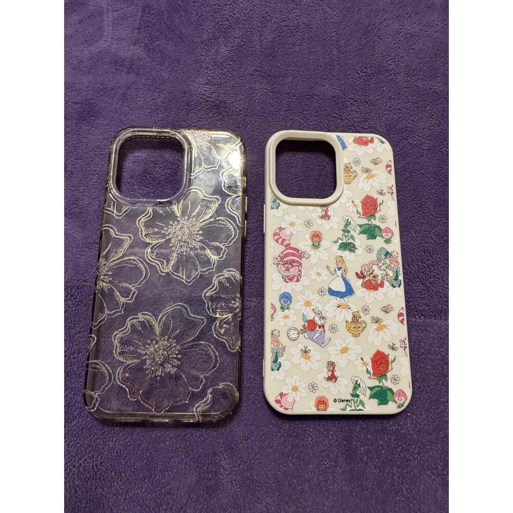 Iphone 14 Pro Max Alice in Wonderland Case and Floral Case